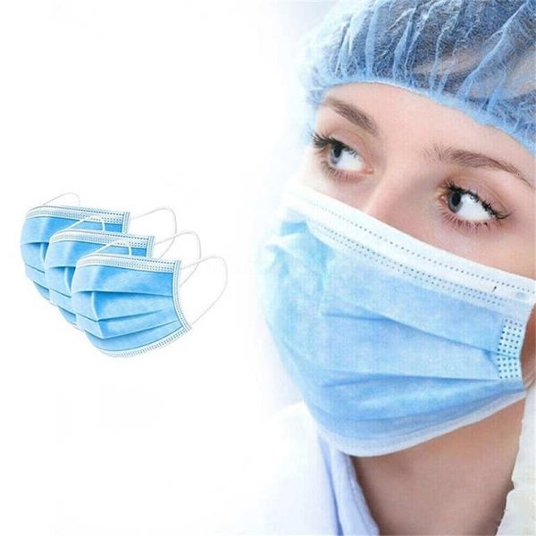 

дешевые оптовая! 10 face mask синий 1pcs face3 фильтрующий слой маски пыли взрослых adultren синий маска