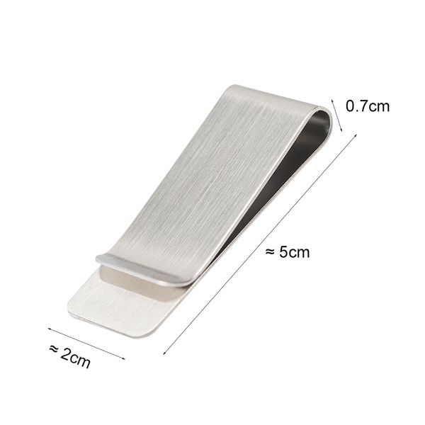 

stainless steel metal money clip fashion simple dollar cash clamp holder wallet for men women, Black