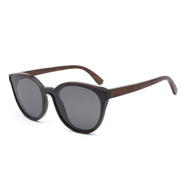 

berwer 2018 women men cateye wood sunglasses vintage round sunglasses polarized lens ing, White;black