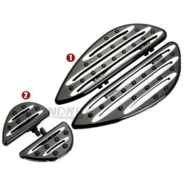 

black driver rear deep cnc cut for floorboards touring flhx fltr 80-2019