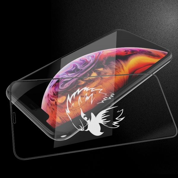 Neuankömmling, modisch, hochwertiges, individuelles Schattenmuster aus gehärtetem Glas, Sie können Ihren eigenen Design-Displayschutz für das iPhone-Modell anpassen