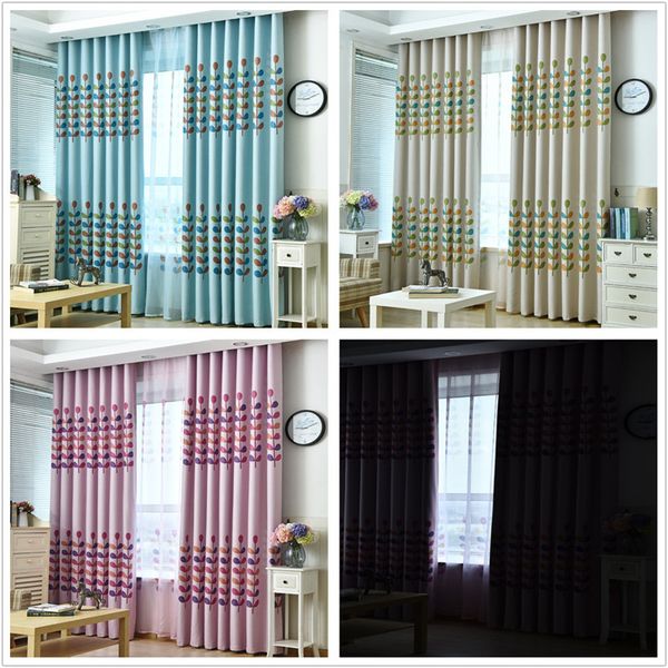 

дети плотными шторами для девочек спальня jinya главная лист печать полиэстер ткань grommet обработках окна мальчики занавеса панели