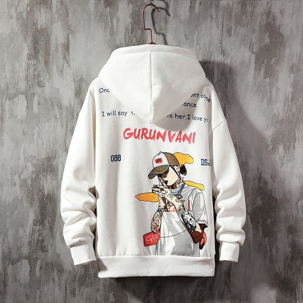 

streetwear hooded man hoodies pocket fashion embroidery men's sweatshirts comfortable hoodies, Black