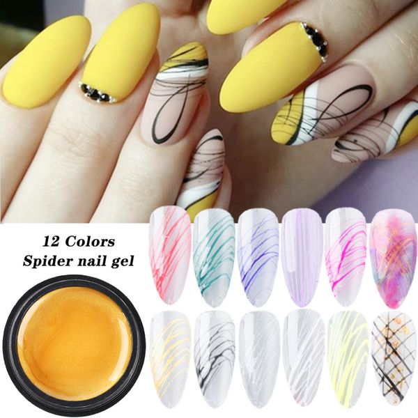 

6ml spider gel creative wire drawing nail gel lacquer point to line pulling silk spider gel polish painting nail tips manicure