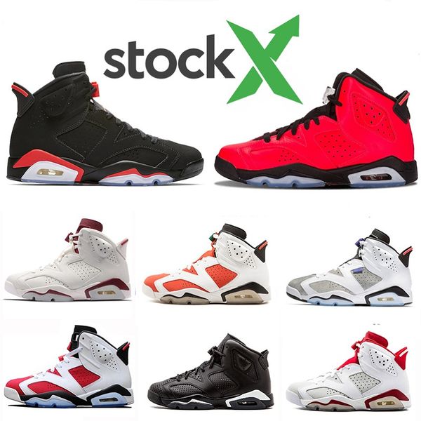 

stock x air retro jordan 6 6s six black white travis scott unc reflective bugs bunny infrared mens basketball tinker shoes 8-13