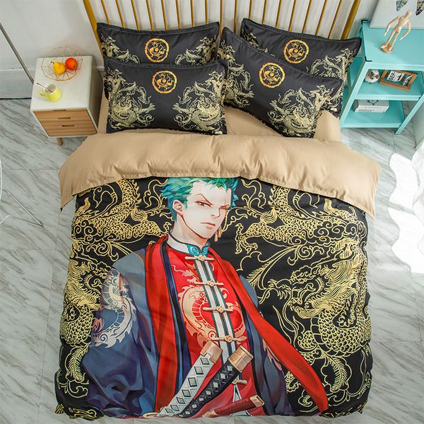 

one piece anime bedding set roronoa zoro duvet covers roronoa zoro comforter bedding sets bedclothes bed linen(no sheet