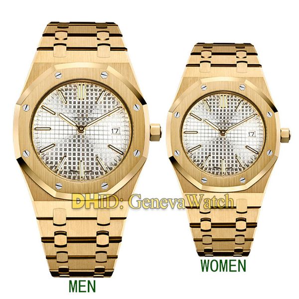 

luxury mens watches 44/32mm lovers couples full stainless steel strap gold watch luminous wristwatches men designer watches, Slivery;brown