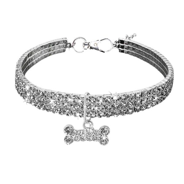 

rhinestone dog collar puppy chihuahua pet dog collar traction belt dog accessories