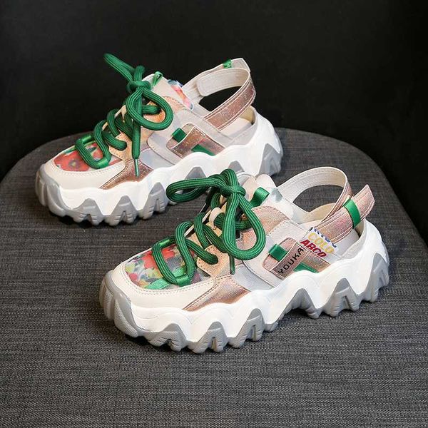 

women chunky sandals fashion platform summer sandals designers leather wedges shoes for woman casual gladiator, Black