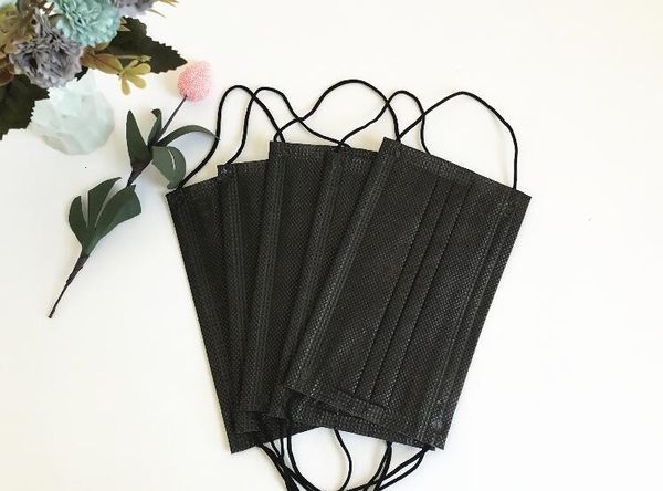 

shipping 3 layer elastic face mouth anti dust breathable black/white/pink soft hygiene mask black f pdup
