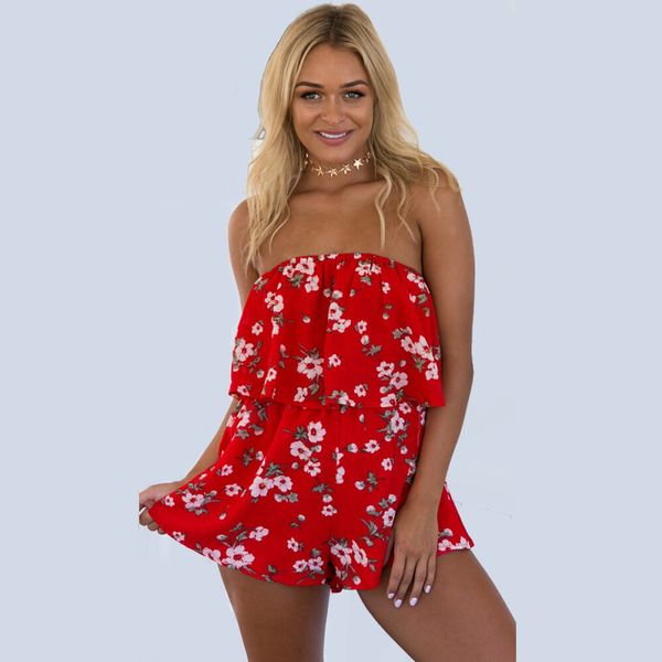 

женщины summer sexy с плеча комбинезон 2019 женщины без рукавов без бретелек печати листья лотоса края backless комбинезон dcj-17604, Black;gray