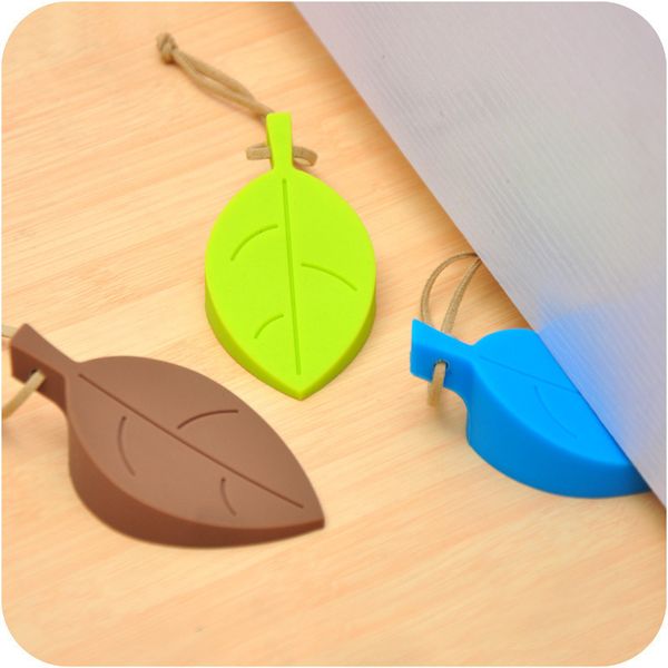 

5pcs child safety door lock, -grade silicone door card, creative leaf-shaped anti-pinch hand safety door, 3d hangable