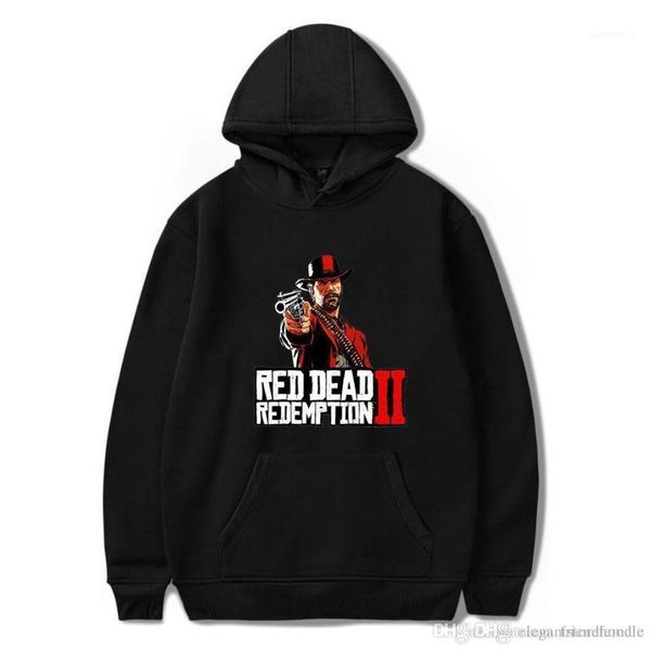 

2 fashion hoodies men woman designer clothes hooded sweatshirts red dead redemption, Black