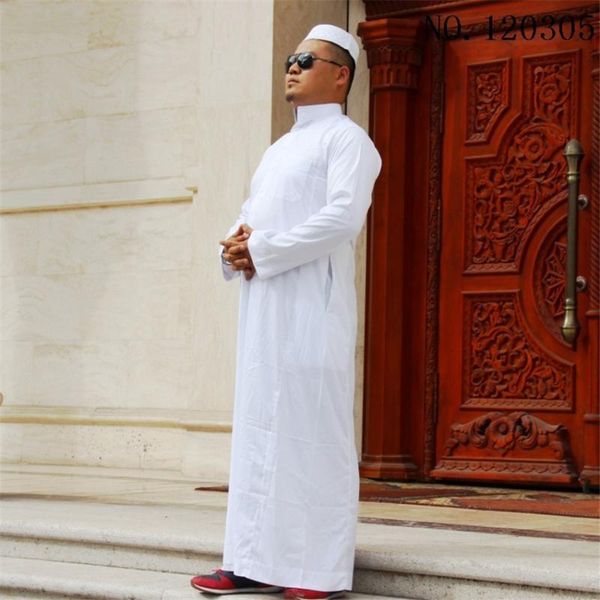 

7color men muslim robes islamic clothing dubai arabic abaya kaftan eid mubarak prayer maxi jubba thobe man traditional costume, Red