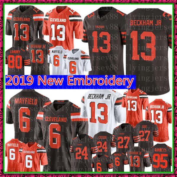 

Cleveland 13 brown odell beckham jr 6 baker mayfield jer ey 27 kareem hunt 80 jarvi landry 21 denzel ward 95 garrett football jer ey