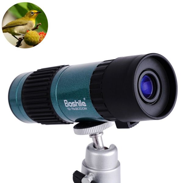 

mini handheld 15-75x25 zoom monocular telescope hd high power binoculars with tripod bak4 prism spyglass hunting spotting scope