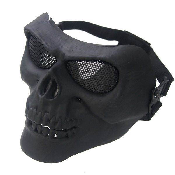 

face mask ghost resin skull wraps skeleton multi intball cs face mask ski bike motorcycle outdoor sports camping cycling bandana, Black