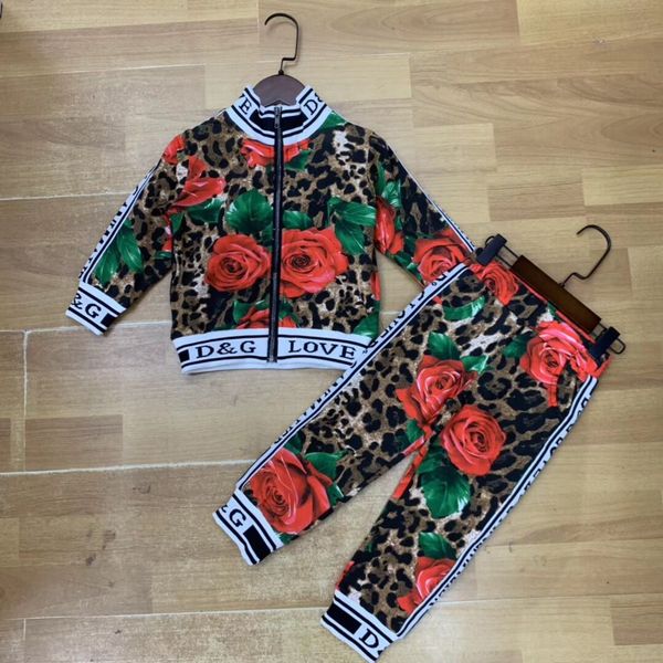 

2шт малыша девочка цветочные молния с длинным рукавом свитер топы брюки комплект