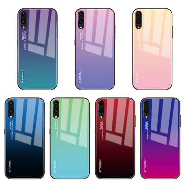

huawei p smart 2019 p20 pro lite mate 20 nova 3i honor v20 10 8x magic 2 colorful cover shell gradient glass phone case