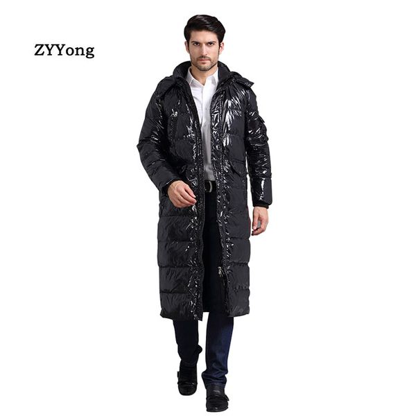 

winter hooded green long down parka coat men jacket clothing navy blue black windbreaker leisure thicken warm overcoat outwear