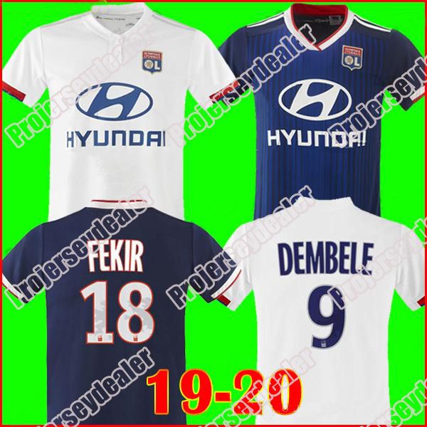 

TOP Thailand Lyon jerseys Maillot de foot Olympique Lyonnais soccer jersey 2019 2020 football Jersey TRAORE MEMPHIS FEKIR GOUIRI DEMBELE