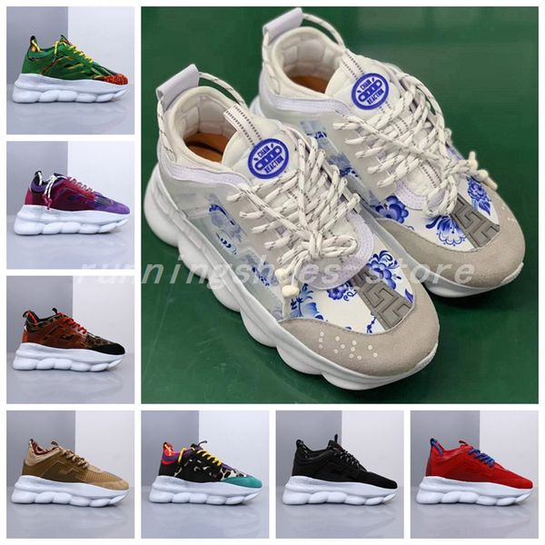 

2019 New Chainz Chain Reaction Love ACE Sneakers Sports Fashion designer Casual Shoes black Trainer Lightweight Link-Embossed Sole Size 11
