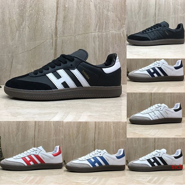 

luxury designer samba rose men leather casual shoes gazelle og black white blue mens womens sneakers sports size 36-45