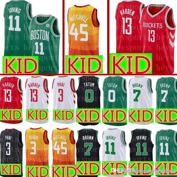 Compre Niños 11 Kyrie Irving 0 Jayson Tatum Celtics Jersey Juventud 45 Donovan Mitchell Utah James13 Harden Rockets Jerseys A Price Del Compre Niños 11 Kyrie Irving 0 Jayson Tatum Celtics Jersey Juventud 45 Donovan Mitchell Utah James13 Harden Rockets Jerseys A Price Del