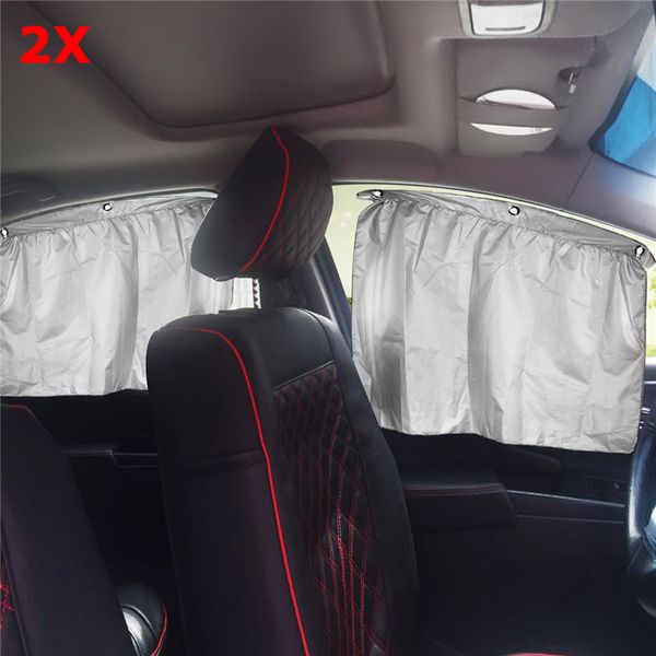 

2pcs universal sucker car sunshade curtains sun shade visor foils solar sun protection car window curtain sunscreen insulation