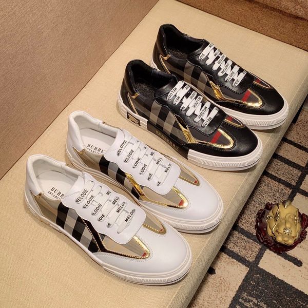 

new luxury fashion design men's shoes sneakers leather velvet black white flat casual shoes thick sneakers, frame size 38-44