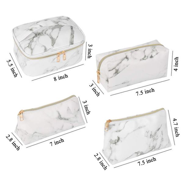

4pcs women multifunction makeup case cosmetic bag portable 2019 female travel organizer storage bags for makeup brush lipstick