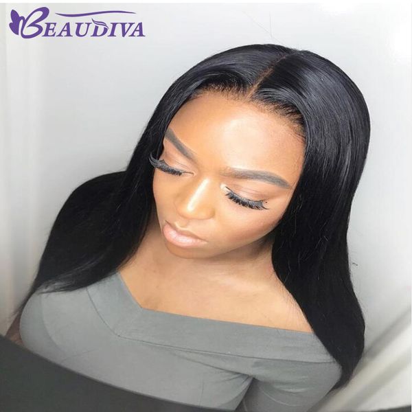 

Beau diva Brazilian Straight Hair Weave Bundles With Frontal Closure 13x4 Ear To Ear Lace Frontal With Bundles Human Hair Extension