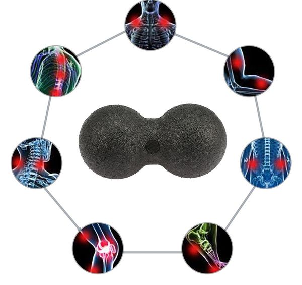 

peanut shape massage ball fascial relaxation stress muscle relieve high density lightweight fitness ball trigger point massager