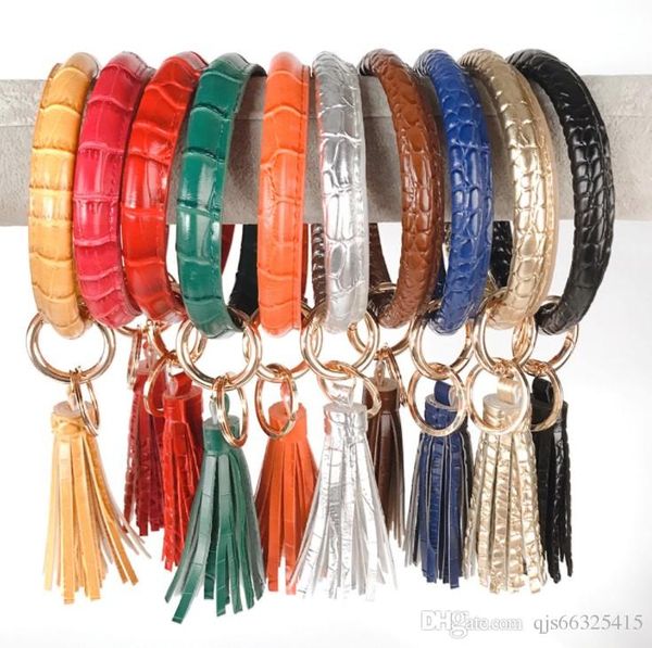 

selling products on amazon wholesale products leather bracelet keychain wristlet bangle tassel keychain tassel bracelettassel bracelet, Black