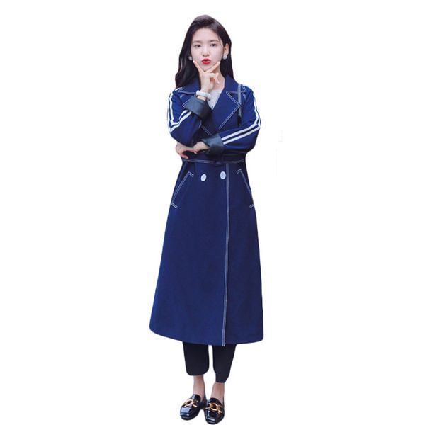 

windbreaker women's korean version 2019 early spring and autumn new temperament goddess wild coat w141, Tan;black