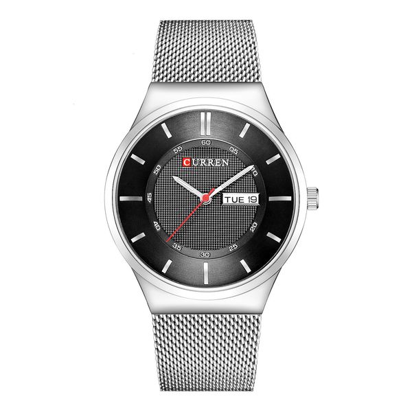 

man leisure time quartz watch ultrathin steel bring male wrist automatic casual mechanical watches master genuine 2019 bracelet modern 2020, Slivery;brown