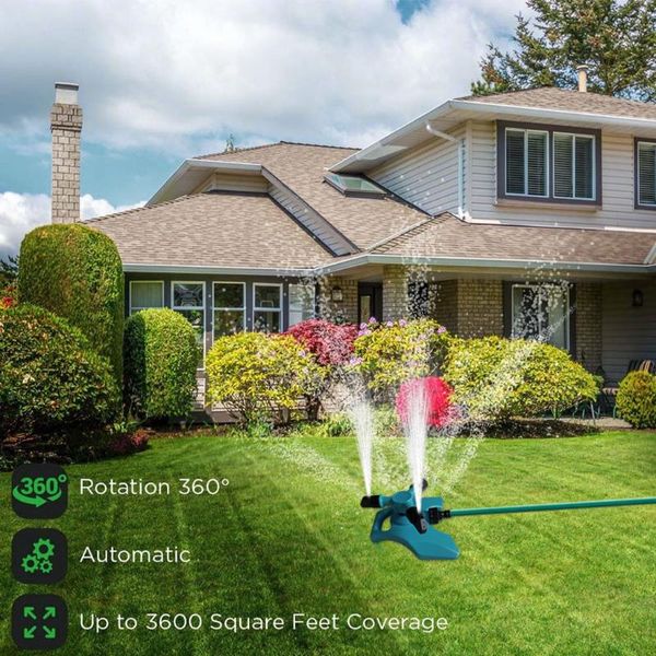 

lawn sprinkler automatic garden water sprinklers lawn irrigation rotation 360° watering plants flowers for kids to play d3