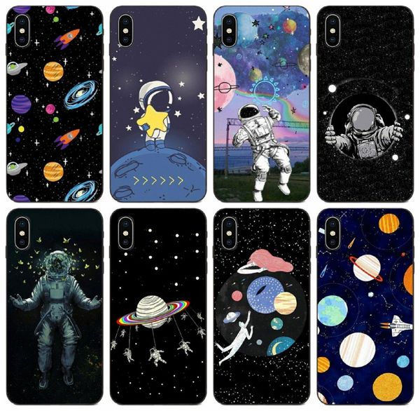 

tongtrade] spaceman space rocket astronaut case for iphone 11 pro x xs max xr 8s 8 7s 7 se huawei gt3 gx8 mate 10 sony xperia m5 vogue case