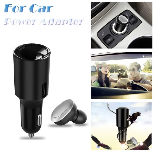 

2in1 kits wireless bluetooth earbuds hands stereo mini earphones with usb car charger adapter y20
