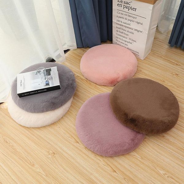 

longhair cushion round cushion thickened removable washable dressing stool round tatami mat bay window household