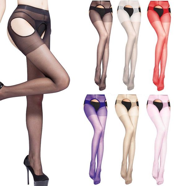 

6 colors seamless tights fashion women dress pantyhose open crotch stockings lingerie women set pants tights s05, Black;white