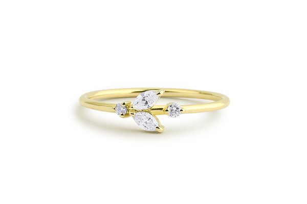 

decorate goods flow that 's ok 14k branch ring woman, Silver