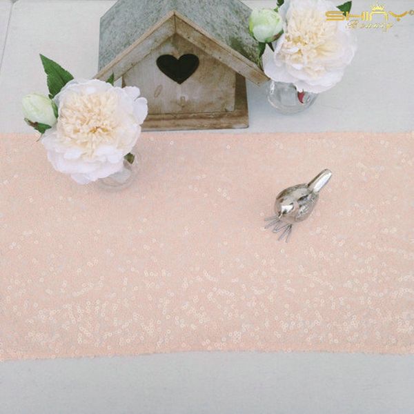 

shinybeauty 12x72 inch rectanglar peach sequin table runner glitz table runners 30x180cm pgraphy runners linen for wedding party decor-c