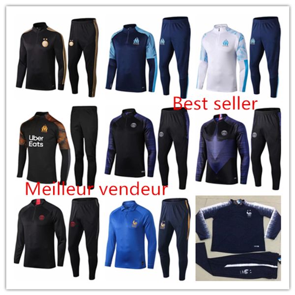 

19 20 algeria olympique de mar eille occer track uit 2019 france pg training uit mbappe urvetement football jacket track uit jogging