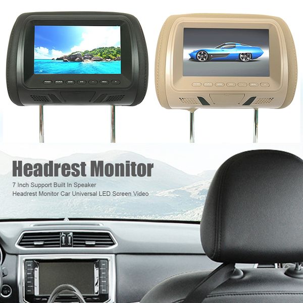 

7 inch universal tft led screen car mp5 player headrest monitor support av/sd input/fm/speaker/car camera with/without usb