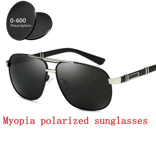 

prescription myopia polarized sunglasses men 0 to -600 minus degree optical square male driving fishing outdoor eyewears fml, White;black