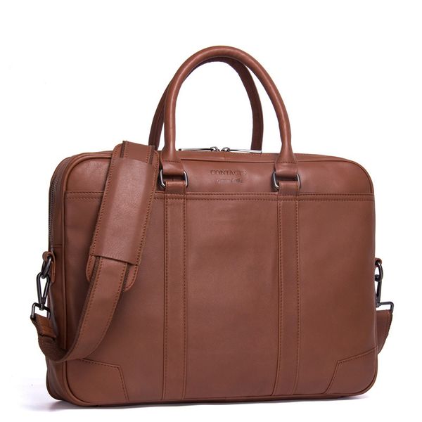 

17 inches large men's briefcases bags genuine leather man handbags business shoulder bag for man travel crossbody soft handle