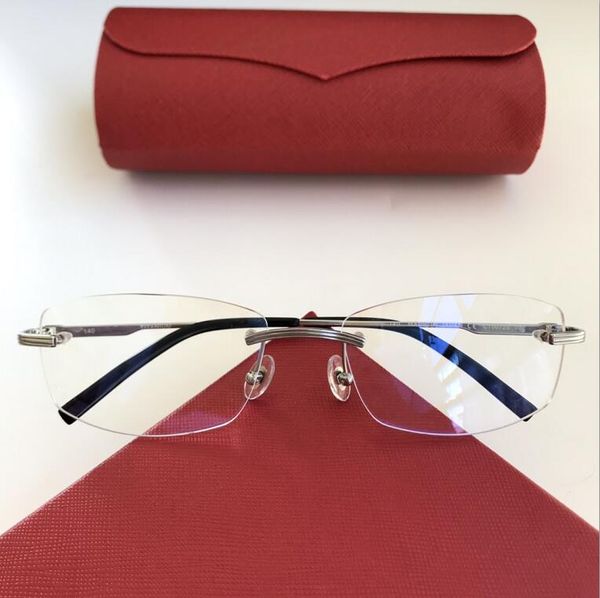 

new eyeglasses frame women men eyeglass frames eyeglasses frame clear lens glasses frame oculos and case 0072 with box, Silver
