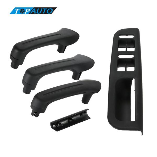 Freeshipping Araba Ana Pencere Anahtarı Kontrol Paneli Trim Çerçeve + 3 VW Jetta Golf MK4 için İç Kapı Kepçe Kolu Set 1999-2004