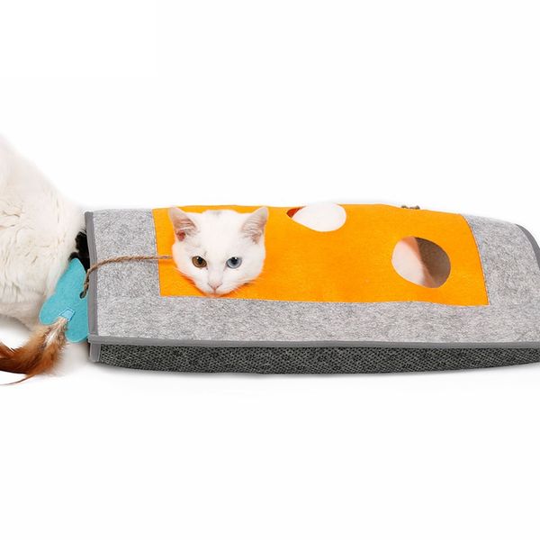 

cat dog bed four colors sleeping bag warm kitten scratch hide blanket cushion mat shape cute suitable for cat new